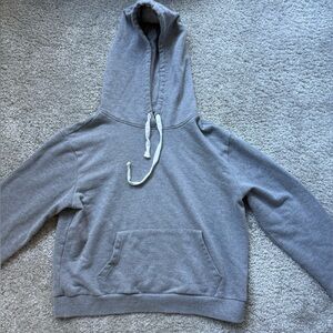Forever 21 Light Gray Cropped Hoodie